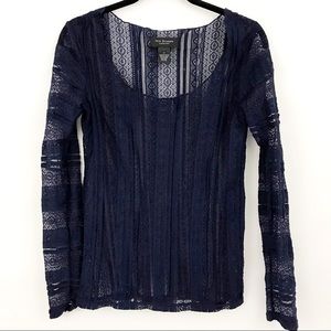 IRIS SINGER Collection Lace L/S Blouse CUTE FIT